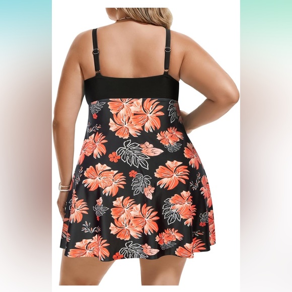 Hanna Nikole Swim Dress Swimsuit SwimwearTwo Piece Size 22W‎ - Picture 4 of 8